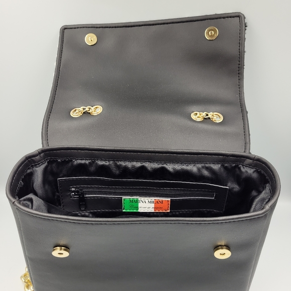 Nwt - Black leather bag with Dolce & Gabbana inspired flap. Made in Italy - Picture 4 of 7